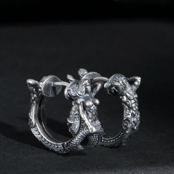 Poseidon & Amphitrite~ Ariel Triton Mermaid Merman Nymph Sea Creature Siren Hoop - Picture 13 of 16